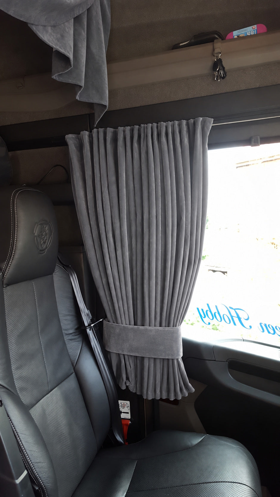 BoutiqueduRoutier™ | Jeu de rideaux de camion gris