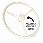 BoutiqueduRoutier™ | 3-Spoke Steering Wheel Scania R/NextGen – White Griffin Logo