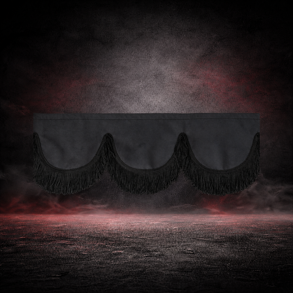 BoutiqueduRoutier™ | Truck Front Window Curtain Suede Look Black