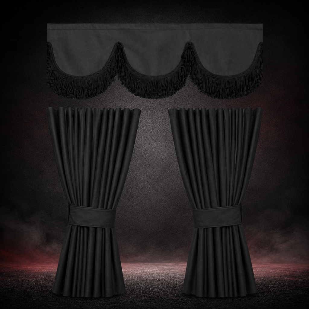 BoutiqueduRoutier™ | Jeu de rideaux de camion noir