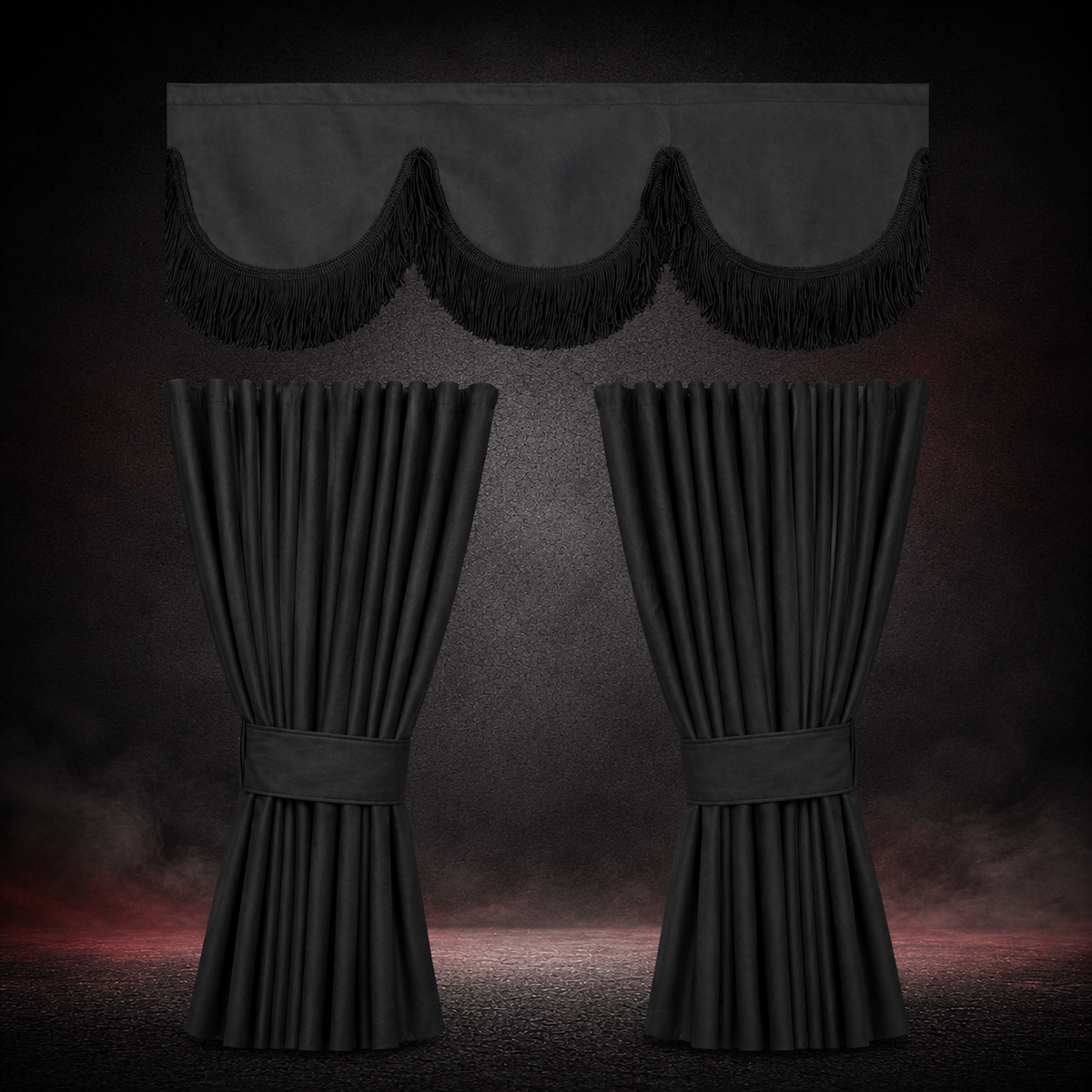BoutiqueduRoutier™ | Jeu de rideaux de camion noir