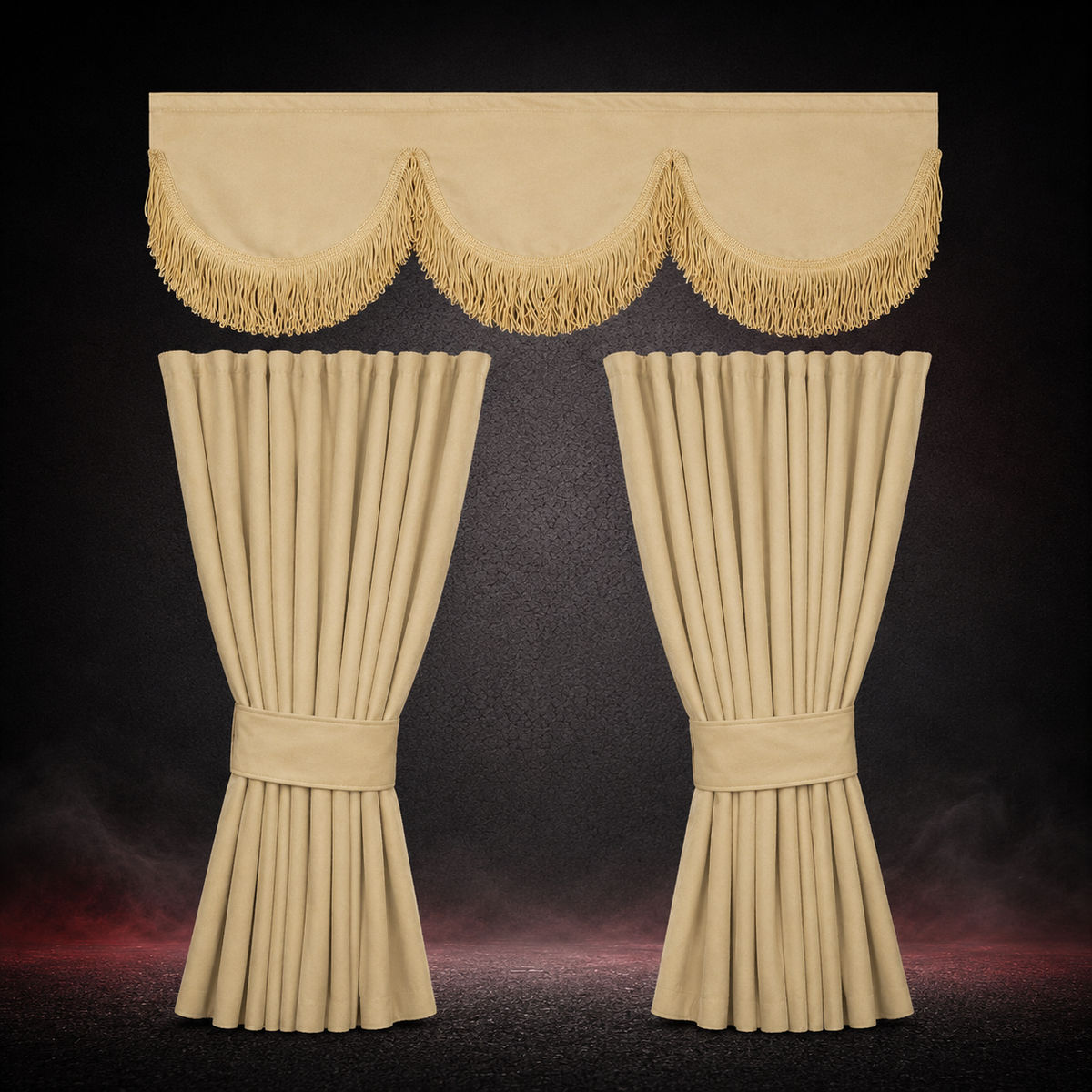 BoutiqueduRoutier™ | Jeu de rideaux de camion beige