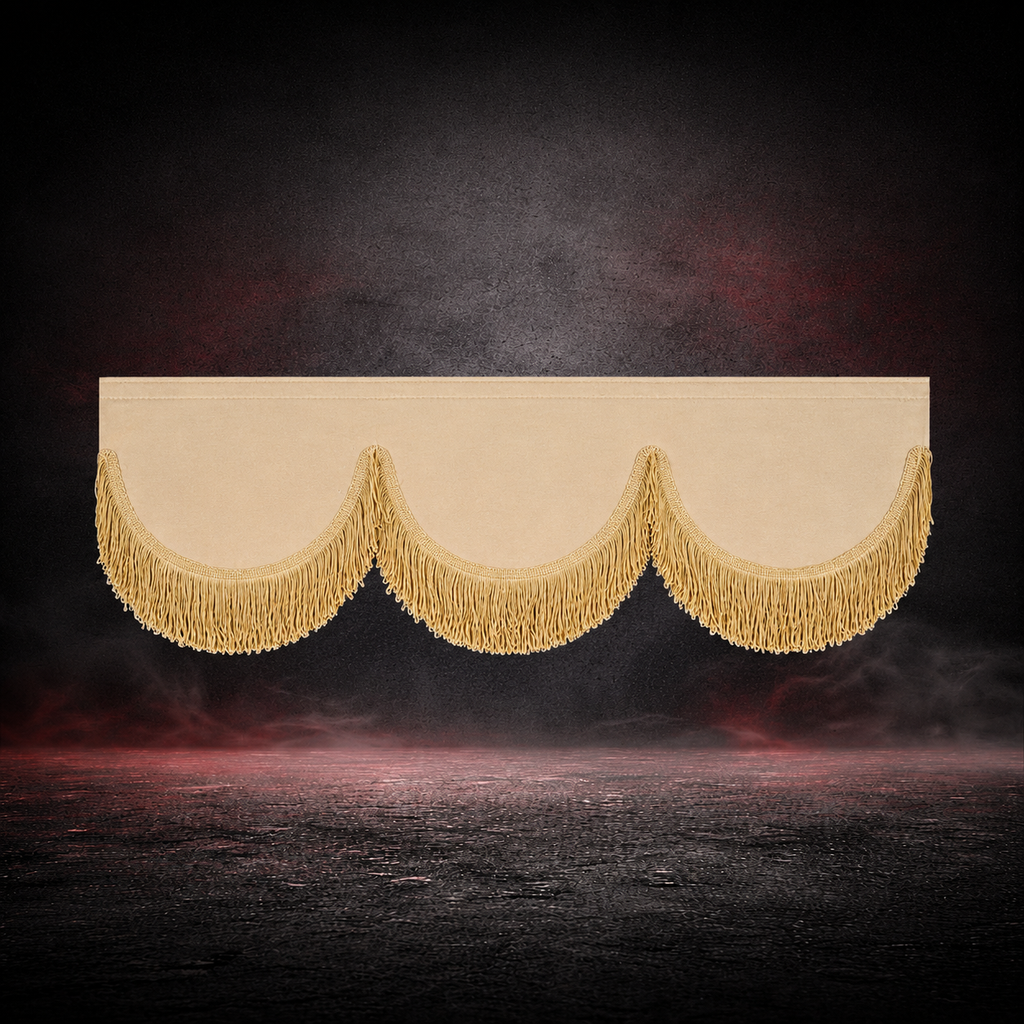 BoutiqueduRoutier™ | Truck Front Window Curtain Suede Look Beige