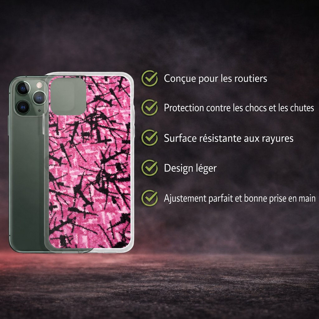 BoutiqueduRoutier™ | Coque pour iPhone en peluche danoise rose