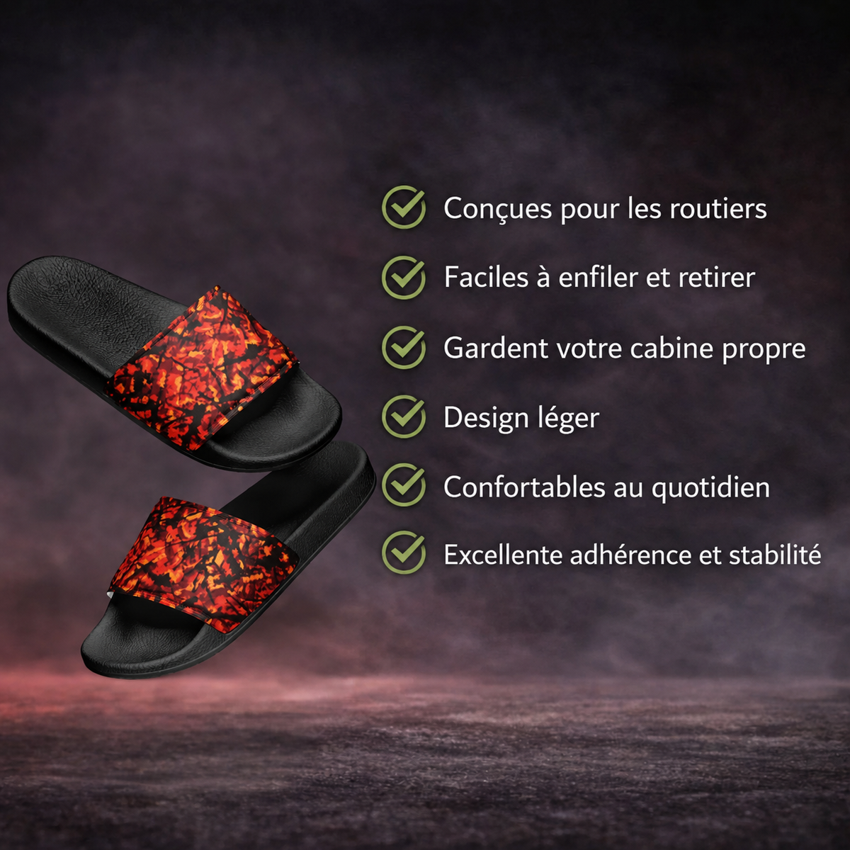 BoutiqueduRoutier™ | Tøfler Dansk plysj rød