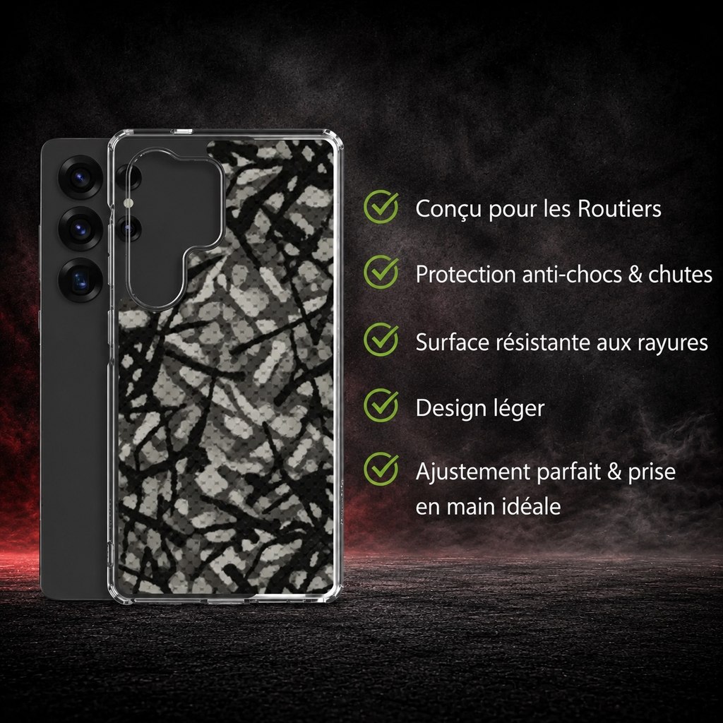 BoutiqueduRoutier™ | Coque Samsung en peluche danoise grise