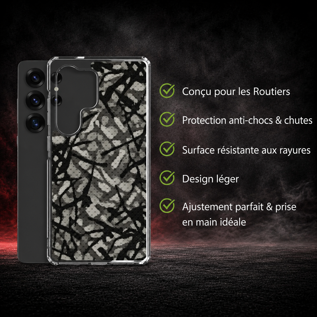 BoutiqueduRoutier™ | Samsung-deksel Dansk plysj grå