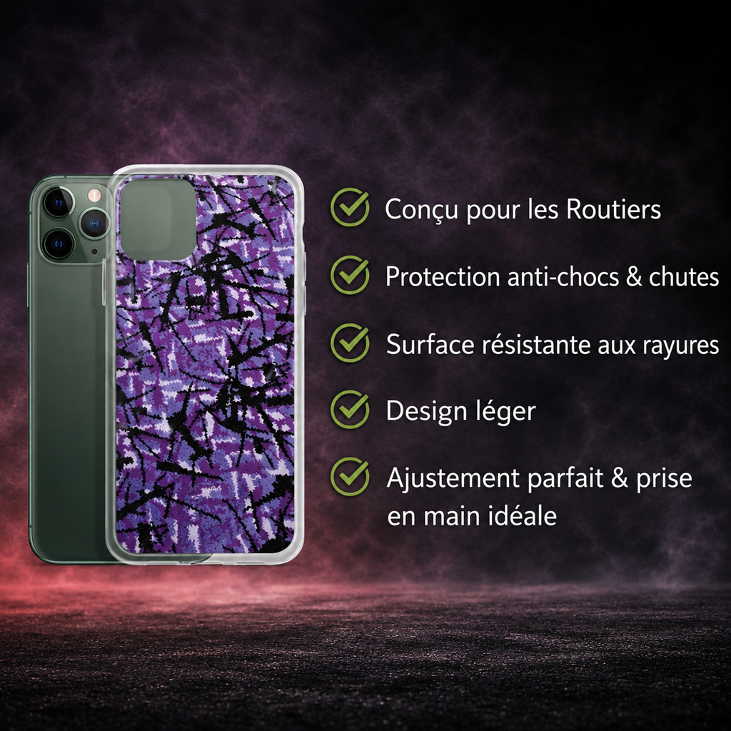 BoutiqueduRoutier™ | Coque iPhone en peluche danoise violette