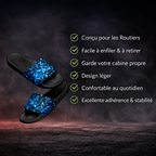 BoutiqueduRoutier™ | Chaussons en peluche danoise bleus