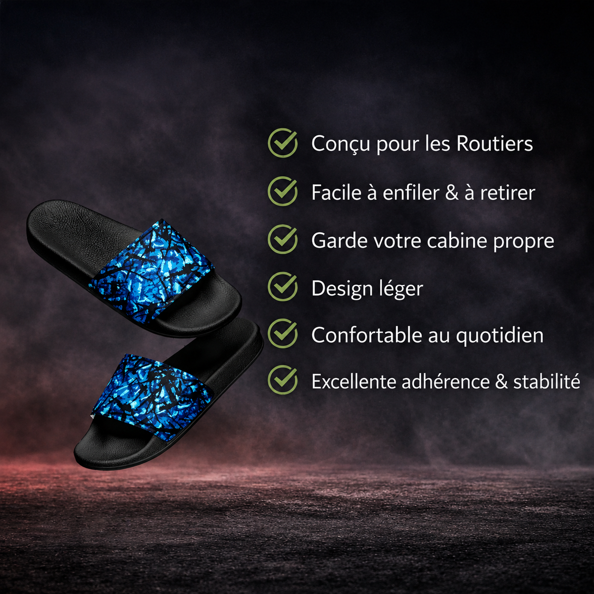BoutiqueduRoutier™ | Tøfler Dansk plysj blå