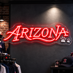 Personalisierbares LED-Schild – Arizona Rot | 60 × 17 cm