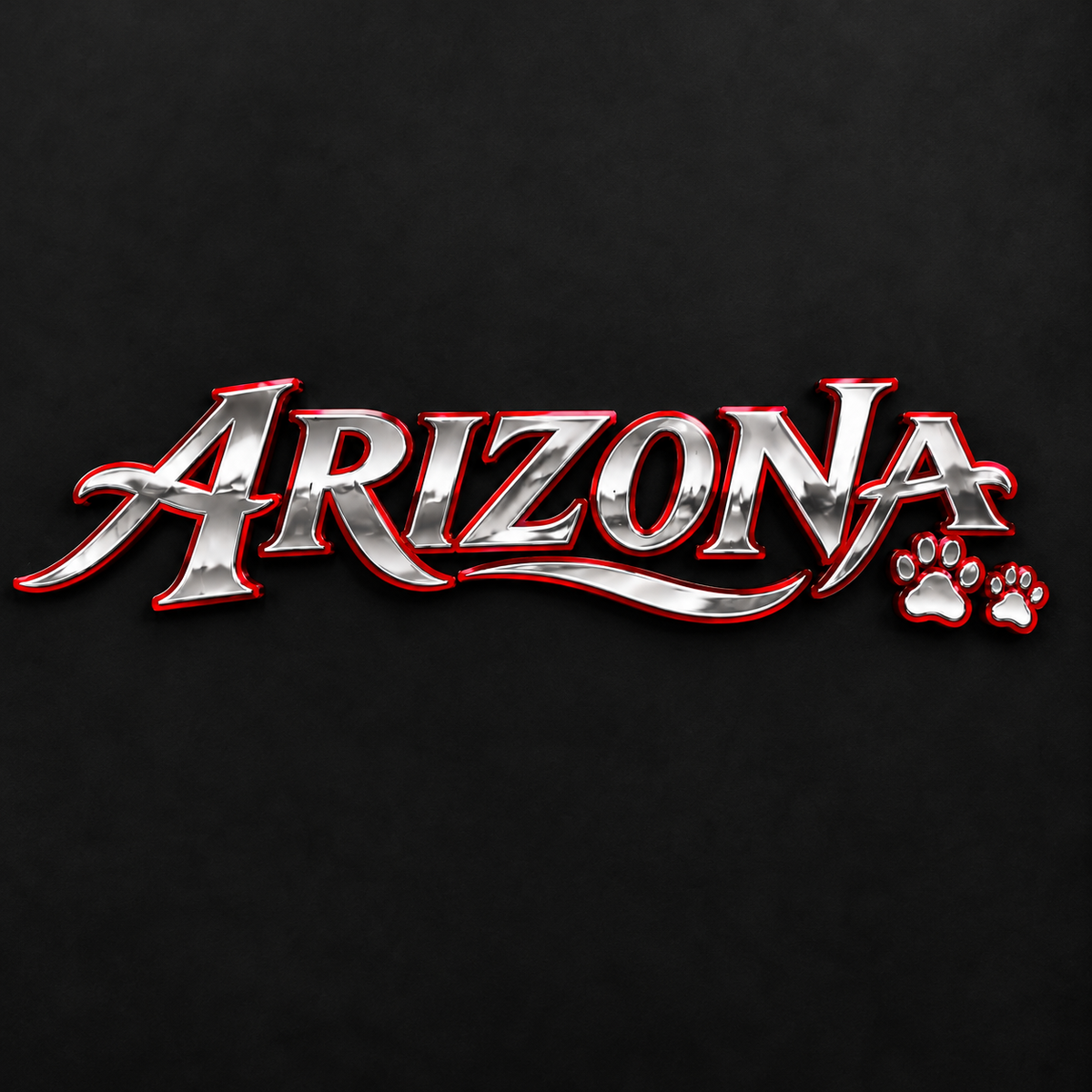 Personalisierbares LED-Schild – Arizona Rot | 60 × 17 cm