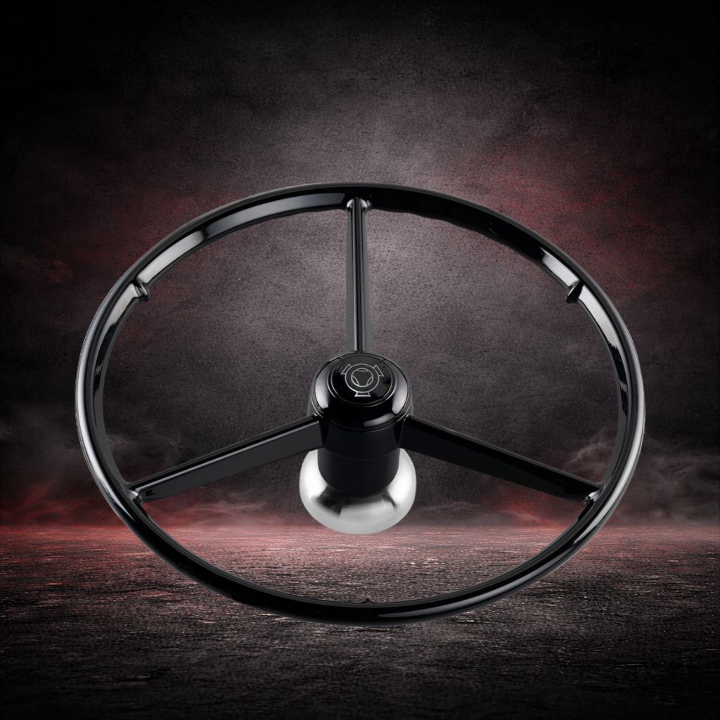 BoutiqueduRoutier™ | 3-Spoke Steering Wheel Scania R/NextGen – Black Vabis Logo
