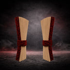 BoutiqueduRoutier™ | Rideaux de camion en peluche danoise rouge - beige