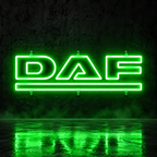DAF logo LED sign in green