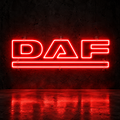 DAF logo LED sign in red