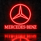 Mercedes-Benz logo LED sign in red