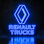 Renault Trucks logo LED sign in blue