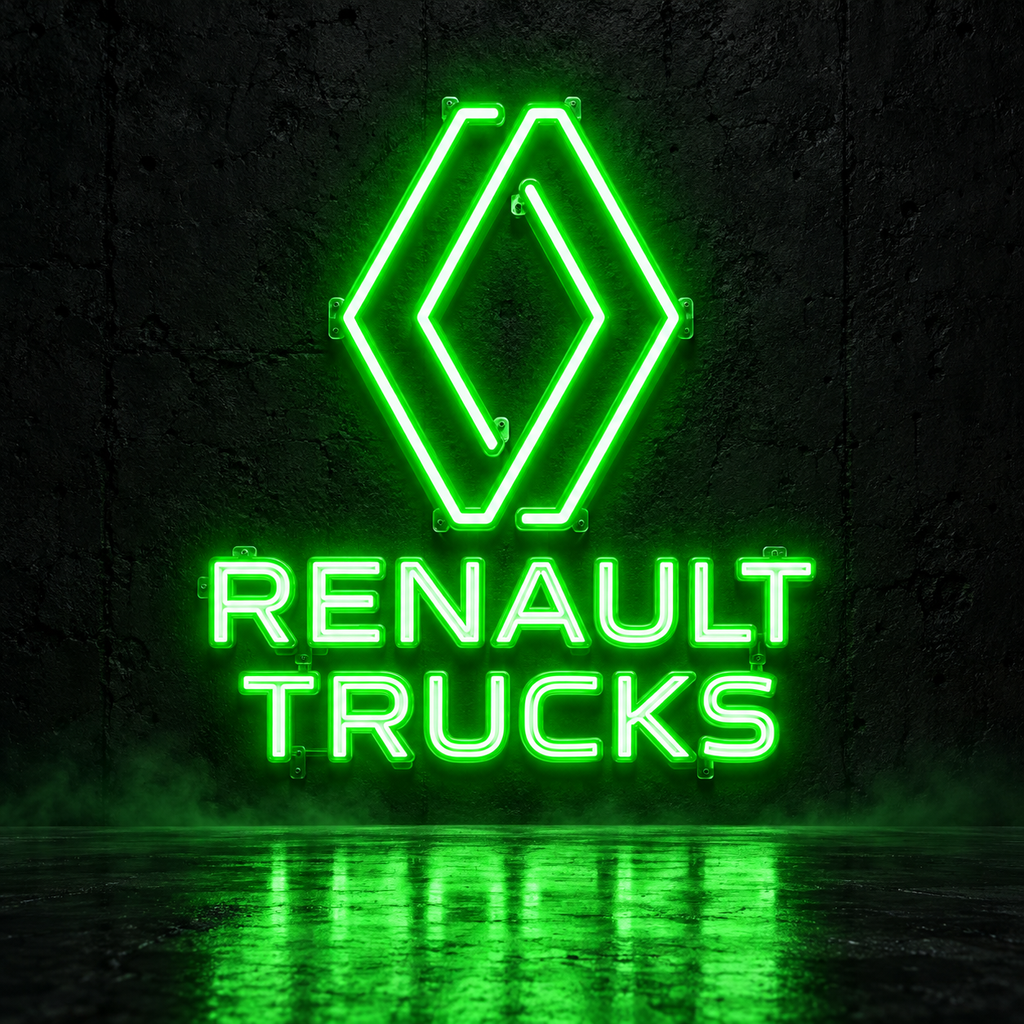 Renault Trucks logo LED sign in green