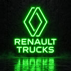Renault Trucks logo LED sign in green