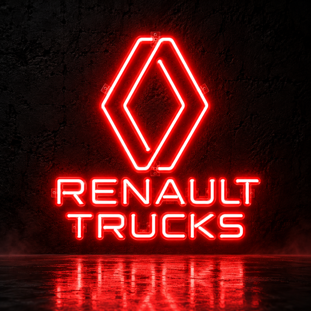 Renault Trucks logo LED sign in red