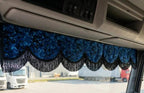 BoutiqueduRoutier™ | Truck Front Window Curtain Danish Plush Blue