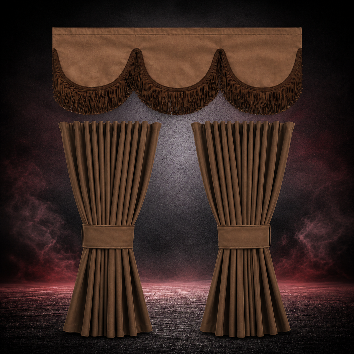 BoutiqueduRoutier™ | Jeu de rideaux de camion marron