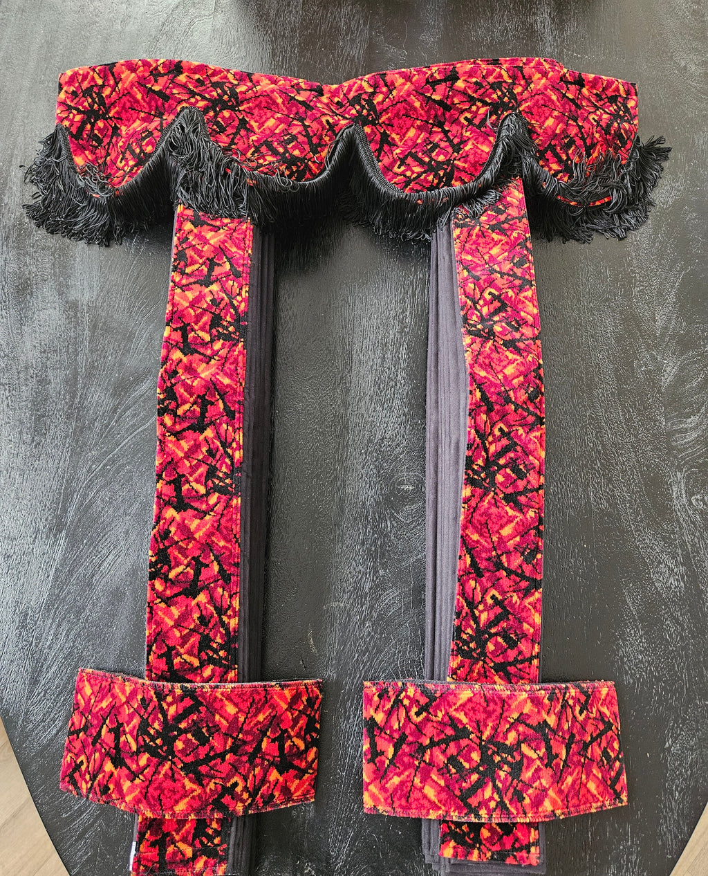 BoutiqueduRoutier™ | Jeu de rideaux de camion en peluche danoise rouge