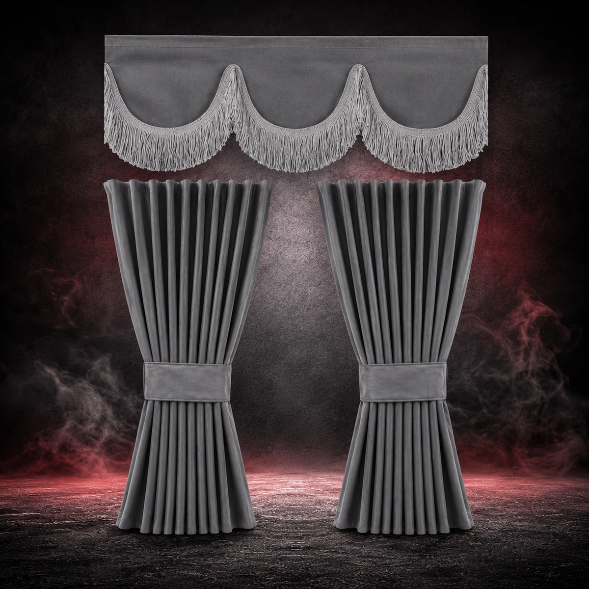 BoutiqueduRoutier™ | Jeu de rideaux de camion gris