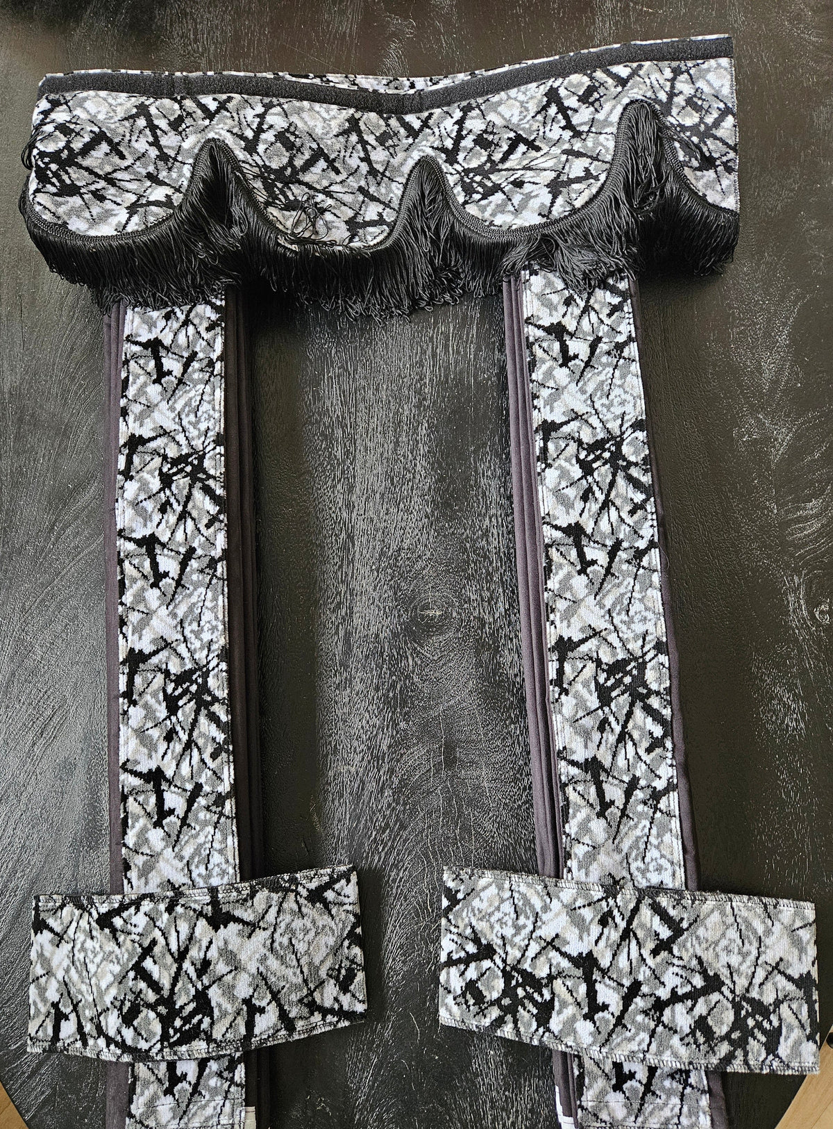 BoutiqueduRoutier™ | Jeu de rideaux de camion en peluche danoise grise